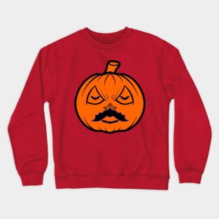 "Crazy pumpkin with a bat-shaped mustache" Crewneck Sweatshirt